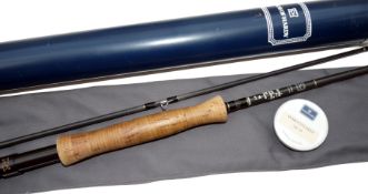 ROD: Hardy Ultralite Plus 9?6? 2 piece carbon trout fly rod line rate 7 grey blank whipped black