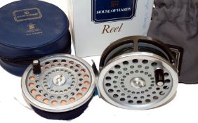 REEL & SPOOL: Hardy Marquis Salmon No1 alloy fly reel in little used condition black handle U