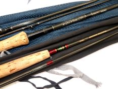 RODS: (2) Daiwa Amorphous Whisker Osprey 9?3? 2 piece trout fast taper fly rod Thistle Logo