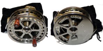 REEL: Marco Cortesi bar stock alloy Centrepin reel 4.25? diameter 6 flat spoke Aerial style drum