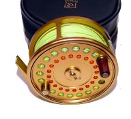 REEL: Hardy The Sovereign 11/12 gold anodised finish alloy salmon fly reel disc adjuster to