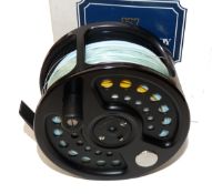 REEL: Hardy The Sovereign 2000 Black edition 12/13 alloy salmon fly reel Ltd Edition no 059