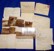 EPHEMERA: Collection of early small b/w photographs showing various parties fishing an envelope