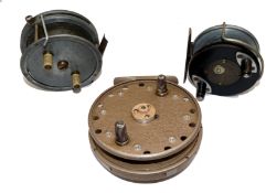 REELS: (3) Reflex of France alloy drum casting reel model No1 probably Allcock factory made 3.5?
