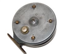 REEL: Rare Allcock Roller Back Aerial alloy reel 4? diameter 6 spoke with tension regulator twin