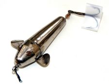 LURE: Rare Gravity Patent Minnow metal bait 3? long hollow body dent to under side removable head