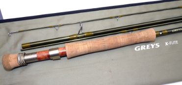 ROD: Greys of Alnwick X Flite 10? 4 piece trout fly rod green blank olive whipped guides cork