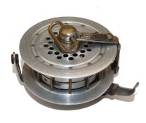 REEL: Horrocks & Ibbotson USA the Y&E Auto Reel Patent date June 1891 3.25? diameter alloy and