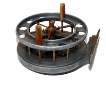 REEL: Early Allcock Aerial 3.5? diameter trotting reel 6 spoke with tension regulator twin tapered