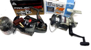 REELS: (2) Daiwa Regal S-5000D long cast spinning reel with large diameter line roller unused with