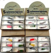 LURES: (24) Collection of 24 new in box Helin Ontario Swimmer Spoon plug baits size 225 old shop