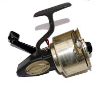 REEL: Scarce Fin-nor No.4 salt water spinning reel LHW red tipped anti-reverse lever gold anodised