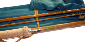 ROD: Edgar Sealey the Rover 11? 3 pce split cane rod in fine condition olive green whipped high