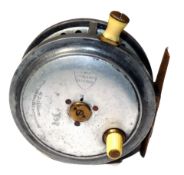 REEL: Percy Wadham Isle of Wight The Meteor 4? alloy drum casting reel Patent 2246/07 in shield