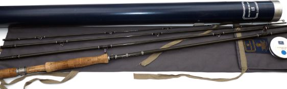 ROD: Hardy Ultralite Travel 10?6? 4 piece graphite trout fly rod line rate 8 grey blank whipped