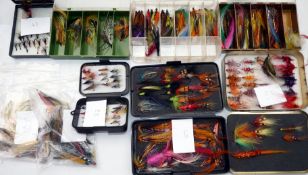 SALMON FLIES: Collection of approx. 300 various salmon flies comprising tubes Waddington?s single/