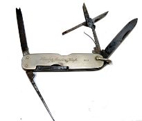 KNIFE: Hardy angler?s knife No.3 with all correct blades and tools incl. scissors tweezers