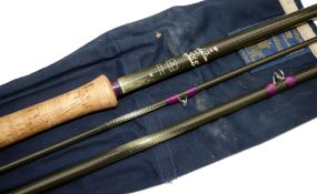 ROD: Hardy Favourite Graphite Salmon Fly rod 15? 3 piece line rate 10 purple whipped low bridge