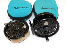 REEL & SPOOL: Lamson USA No2 alloy trout fly reel 3? diameter backplate tension adjuster smooth