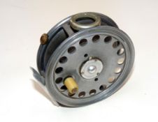 REEL: Hardy The St George alloy fly reel early model with white handle and agate line guide 3 screw