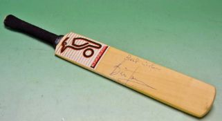 Brian Lara signed miniature cricket bat – Kookaburra miniature bat signed to the blade. Note: