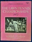 1972 Wimbledon Lawn Tennis Championships signed programme – signed to the front cover by Ann Jones