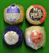 4x various wrapped golf balls to incl Pin-Hi Recess in paper wrapper, Silver King HV dimple,