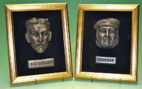 2x ltd ed cricket mask wall plaques – to incl F.R. Spofforth and John Wisden by Antique Replicas –