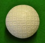 Avon "Small Heavy" unusual raised dot and square dimple pattern golf c1920 – repainted white – one