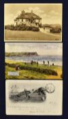 3x notable early Irish golf course post cards – to incl "On The Links Portsalon, Co. Donegal dated