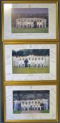 5x 1990s Cricket International Touring Team facsimile signed photograph prints to include Pakistan
