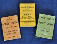 2x Bobby Jones Flicker Golf books to incl "Driver and Mashie Shots" staple rust which now needs