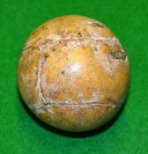 Fine unnamed Feather filled golf ball c1840 – retaining a good shape, colour and tight seams (VG)