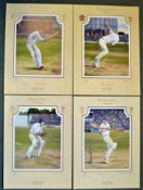 Collection of signed ltd ed cricket player colour prints – titled "The David Gower Collection"