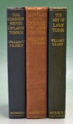 3 x William Tilden Tennis Books to incl ` Common Sense of Lawn Tennis` 1st Ed 1924, ` The Art of