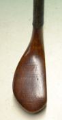 Tom Morris St Andrews light stained beech wood transitional deep faced putter c1890 fitted with