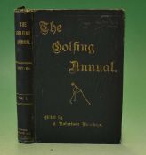 The Golfing Annual 1887-1888 volume No 1 1888 edited C. Robertson Bauchope published by the Field