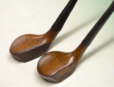 2x late scare necked stained persimmon drivers to incl D Bryson (Chislehurst and Minchinhampton) and