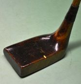 Original Jean Gassiat persimmon large headed putter – fitted with half barass sole plate and