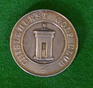 Chislehurst Golf Club silver medal – hallmarked Edinburgh 1994 – plain back – 1.5" dia - wt 27.7gms