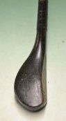 McEwan longnose heavy, concaved face, dark stained beech wood short spoon c1880 – the head