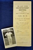 1922 First Wimbledon Lawn Tennis Championship at Church Road. Rare 1922 (Wimbledon)World` s