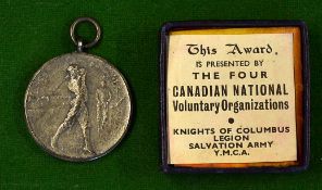 1943 Canadian Forces Overseas golf medal – embossed on the obverse with golfing figures and on the