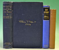 William T Tilden tennis books (3) to incl "Match Play and Spin of The Ball" 1st ed 1924, "Singles