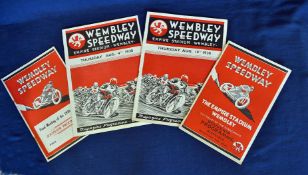 1930s Wembley Speedway programmes – to incl 1930 and 1931 "Final Meeting" to incl official team