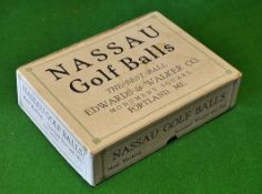 Edwards and Walker Co Monument Square Portland M.E. USA "Nassau Golf Balls" box – for 12 lattice