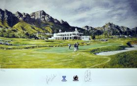 1996 World Cup of Golf Tournament Cape Town signed ltd ed print – no. 48/250 signed by the team