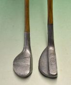 Rare Cassidy` s Vee patent alloy spoon stamped with reg. no 677611 to the head, curved sole
