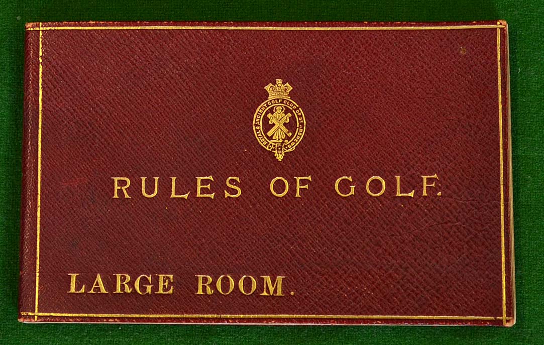 1902 Royal & Ancient Large Room Rules of Golf. Rare 1902 "Royal and Ancient Golf Club St Andrews