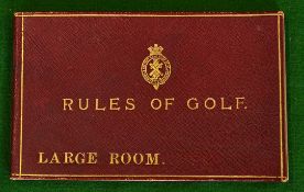 1902 Royal & Ancient Large Room Rules of Golf. Rare 1902 "Royal and Ancient Golf Club St Andrews